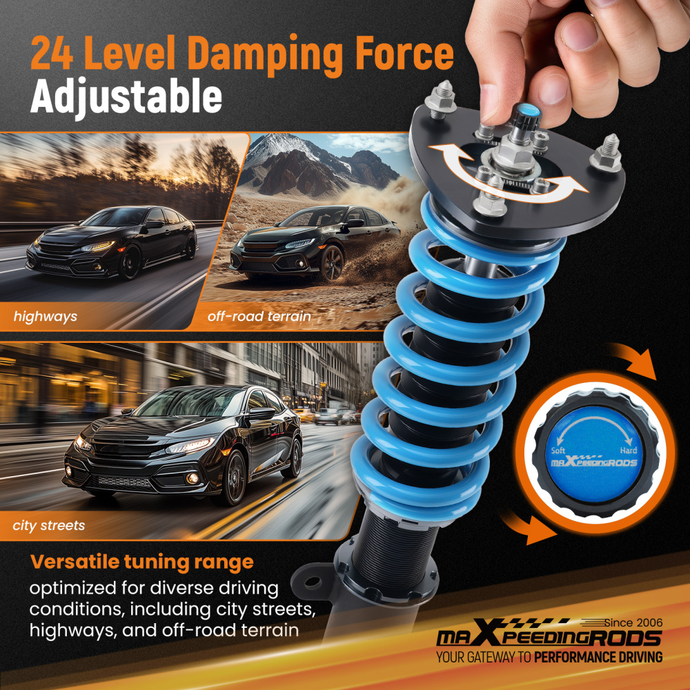 24 Ways Coilovers Damping Adjustable compatible for Toyota Camry2002-2006 ACV30/MCV30