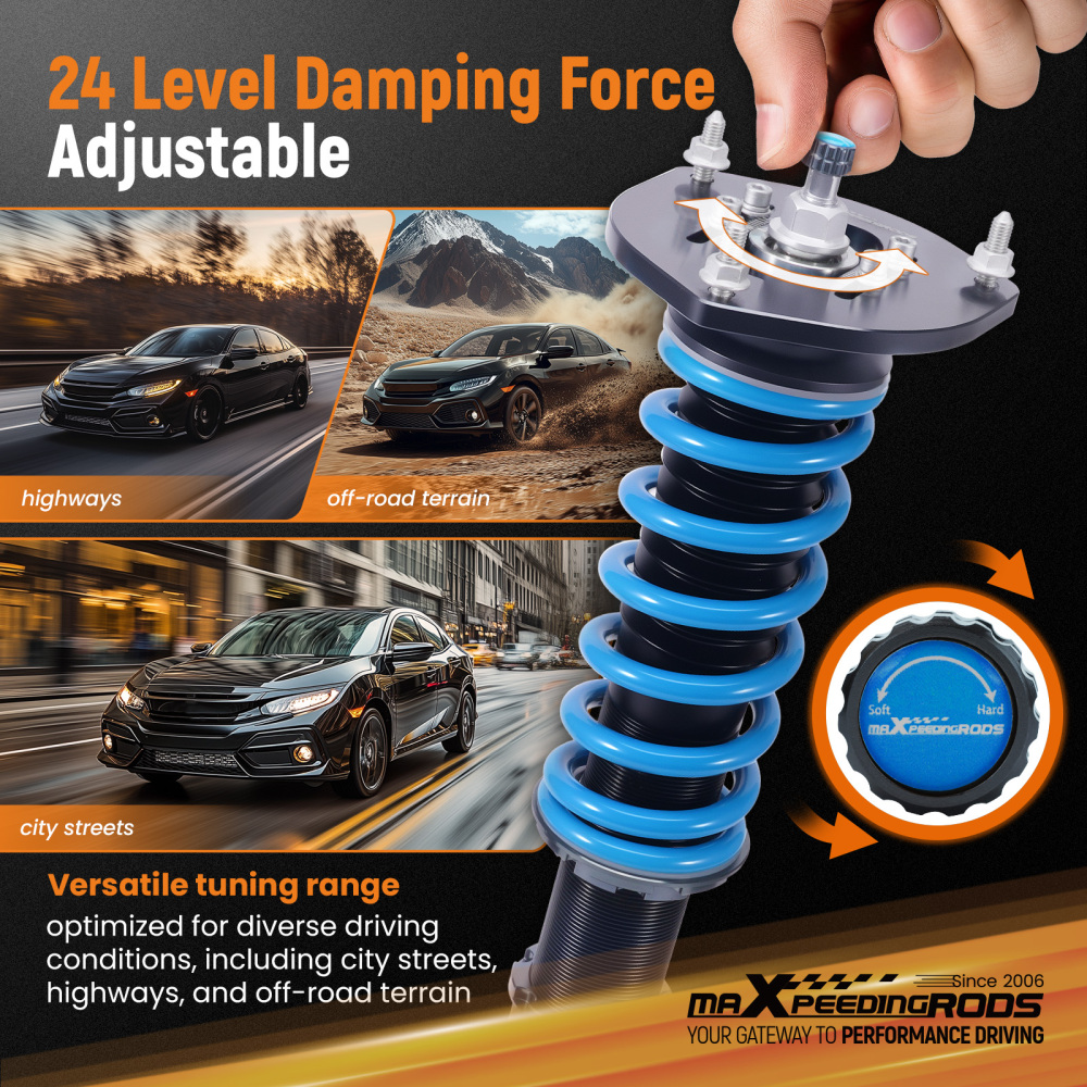 24 Way Damping Adjustable COILOVERS Suspension Kit FOR 16-25 compatible for CHEVROLET CAMARO