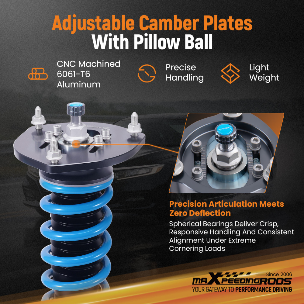 24 Way Damping Adjustable COILOVERS Suspension Kit FOR 16-25 compatible for CHEVROLET CAMARO