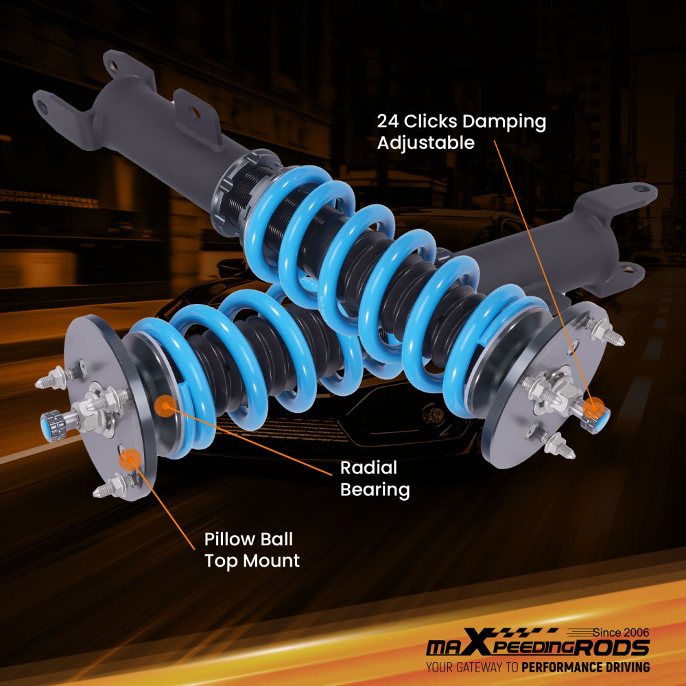 Maxpeedingrods T6 Coilovers 24 Way Damper Struts compatible for Dodge Challenger 11-22 RWD