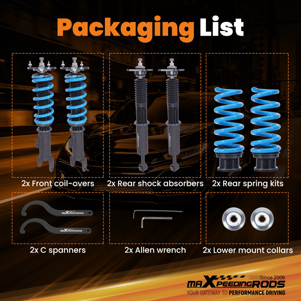 Maxpeedingrods T6 Coilovers 24 Way Damper Struts compatible for Dodge Challenger 11-22 RWD