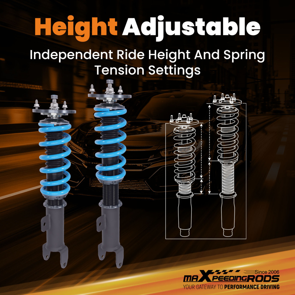 Maxpeedingrods T6 Coilovers 24 Way Damper Struts compatible for Dodge Challenger 11-22 RWD