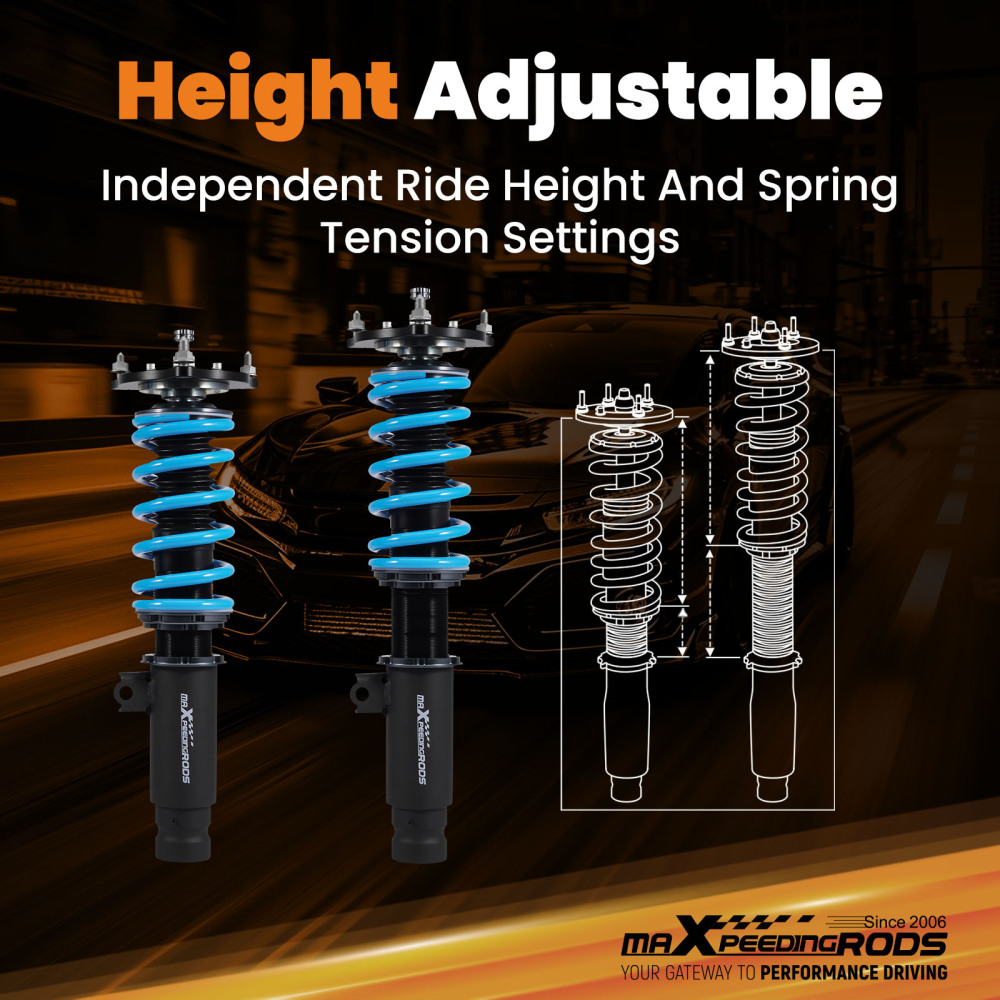 MaXpeedingrods COT6 Coilover Damper Kit compatible for Honda Civic Hatchback 2016-2021 FK