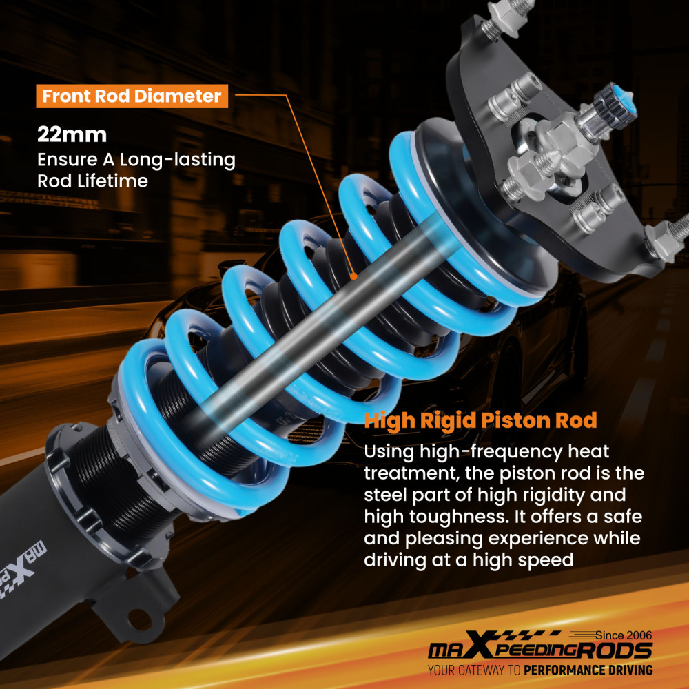 MaXpeedingrods COT6 Coilover Damper Kit compatible for Honda Civic Hatchback 2016-2021 FK