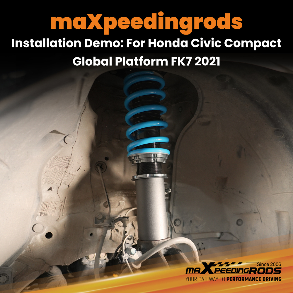 MaXpeedingrods COT6 Coilover Damper Kit compatible for Honda Civic Hatchback 2016-2021 FK