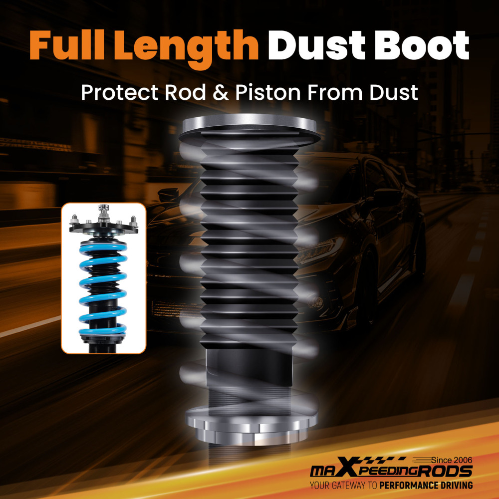 T6 advanced series 24 Ways Adjustable Damper Coilovers compatible for Honda Civic hatchback (FK) 2016-2021 52mm clamp diameter Lowering Kit