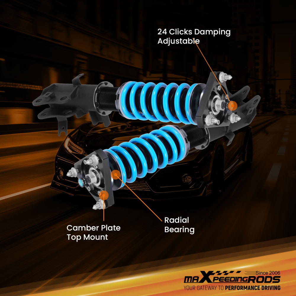 24 Level Damper Coilovers Lowering Suspension Kit compatible for HONDA CIVIC SI 12-13