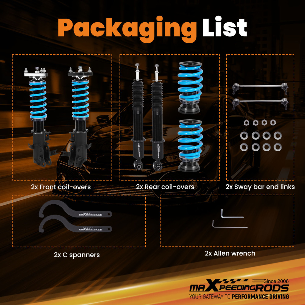 24 Level Damper Coilovers Lowering Suspension Kit compatible for HONDA CIVIC SI 12-13