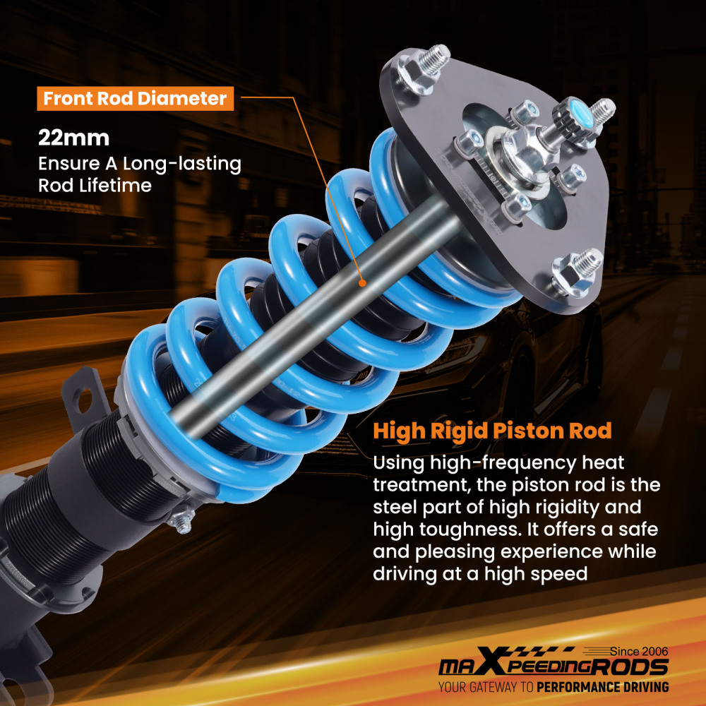 COT6 Coilovers Suspension compatible for Toyota Corolla ZZE122 Hatchback 1.8 VVTi 1ZZ-FE