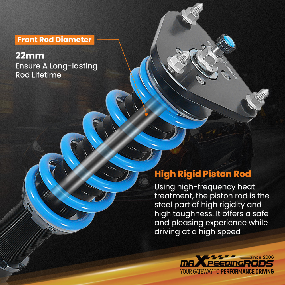 MaXpeedingrods T6 Coilovers Lowering Coils compatible for TOYOTA COROLLA IM 2017-2018 compatible for FWD