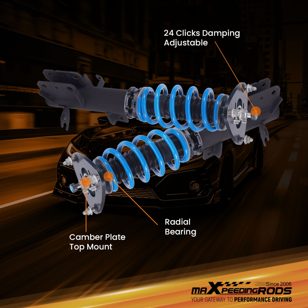 MaXpeedingrods T6 Coilovers Lowering Kit compatible for Subaru XV Crosstrek 2018-Current