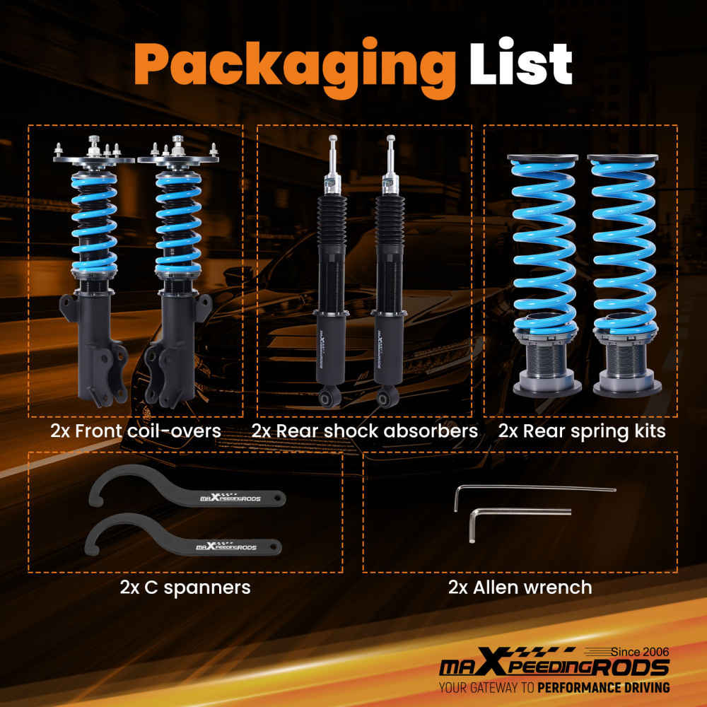 MaXpeedingrods 24 Way Adjustable Dampening Coilovers For 16-19 compatible for Chevrolet Cruze