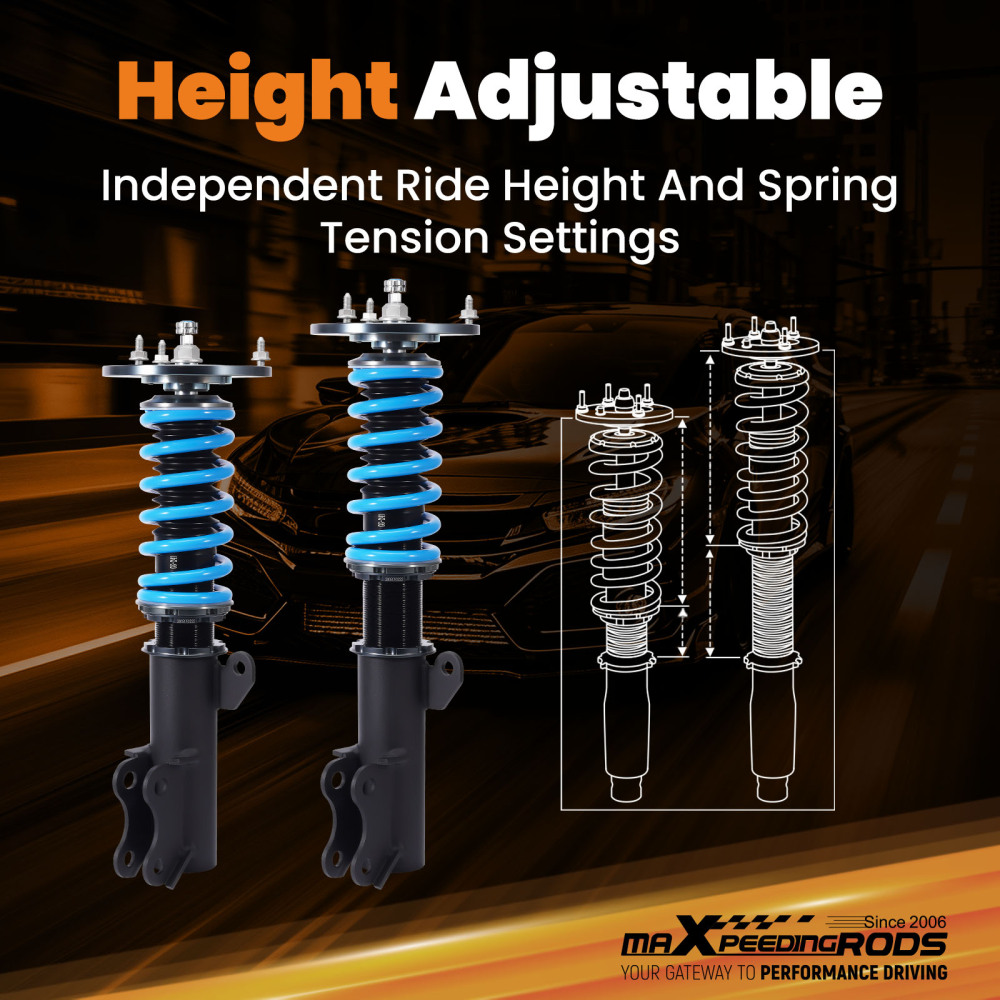 MaXpeedingrods 24 Way Adjustable Dampening Coilovers For 16-19 compatible for Chevrolet Cruze