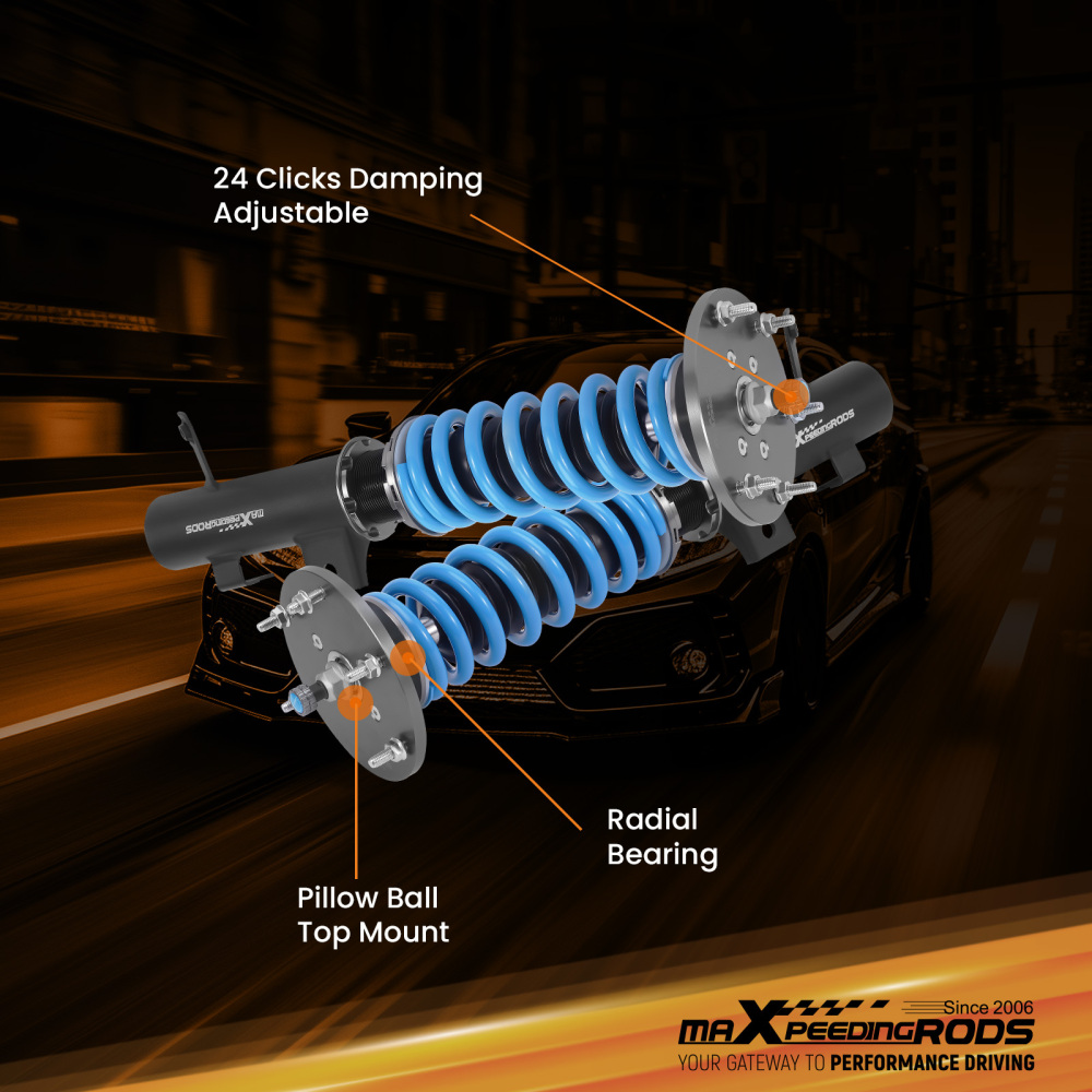 Coilovers 24-way Damper Suspension Struts compatible for HONDA CR-V compatible for FWD 2012-2016