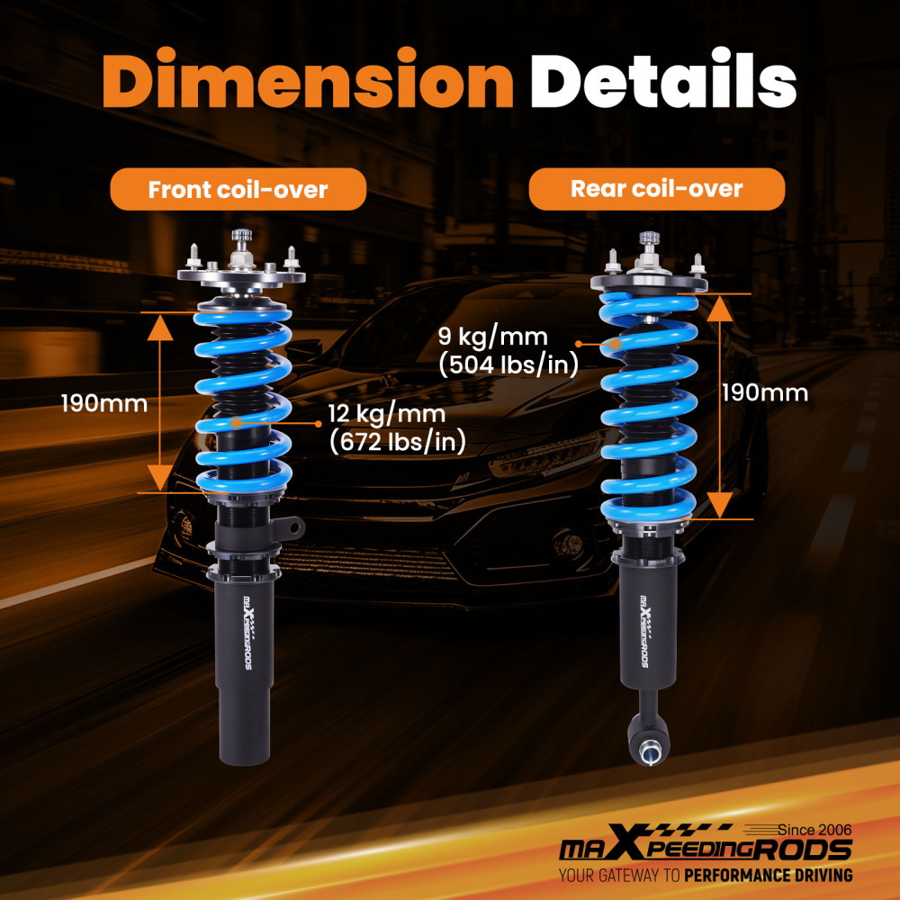 Coilover Suspension Lowering Kit compatible for BMW E39 5 Series Petrol Saloon 1995-2003