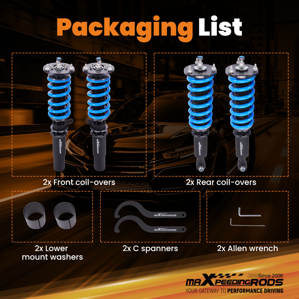 Coilover Suspension Lowering Kit compatible for BMW E39 5 Series Petrol Saloon 1995-2003