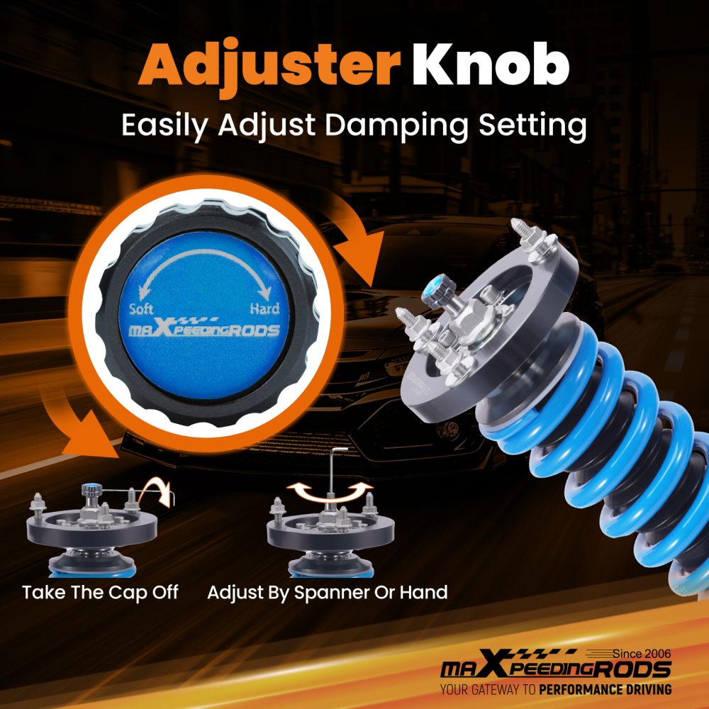MaXpeedingrods T6 Coilovers 24 Level Damper compatible for BMW 3-Series AWD E46 325xi 330xi