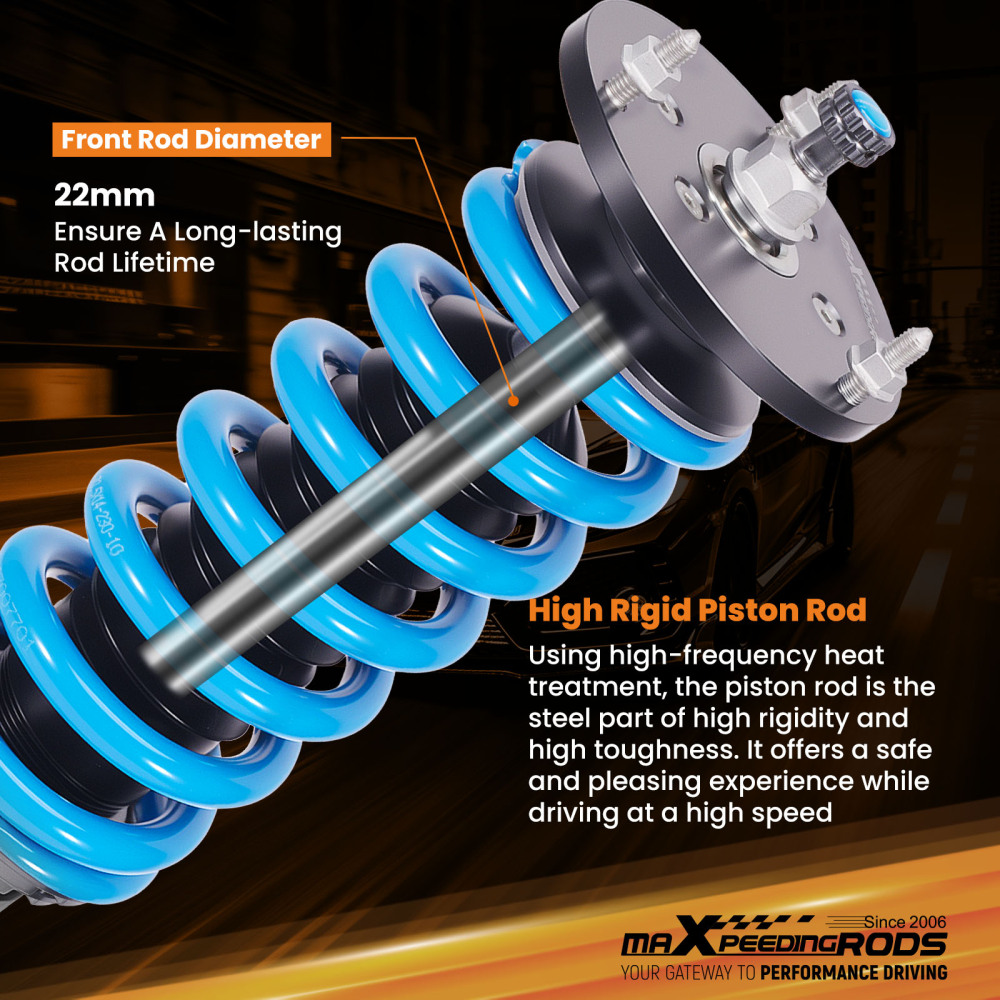 Suspension Parts Adjustable Amortiguador compatible para Bmw Serie 5 E60 Sedan 2004-2010