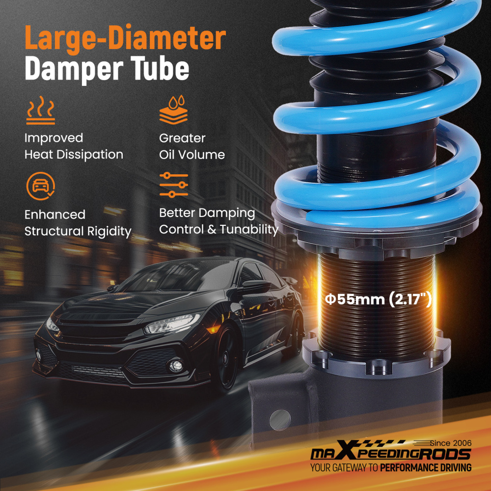T6 Coilover Kit compatible for BMW 1 Series E82 Coupe (2008-2013) All Engines RWD