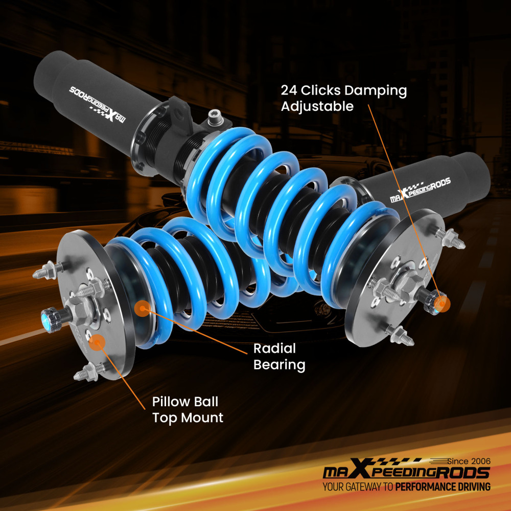 24 Ways Adjustable Damper Coilovers compatible for BMW Z4 E85 E86 Lowering Suspension Kit