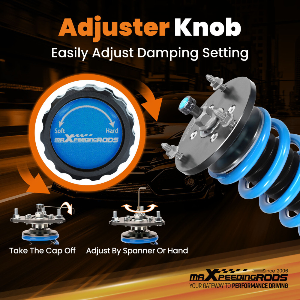 24 Ways Adjustable Damper Coilovers compatible for BMW Z4 E85 E86 Lowering Suspension Kit
