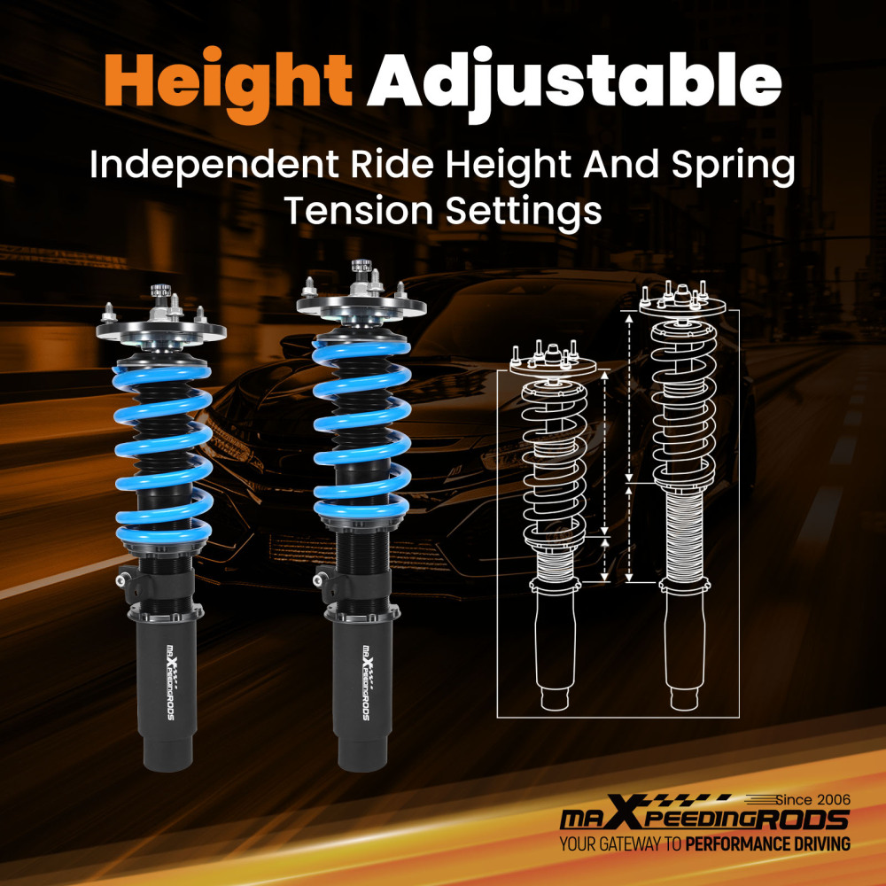 24 Ways Adjustable Damper Coilovers compatible for BMW Z4 E85 E86 Lowering Suspension Kit