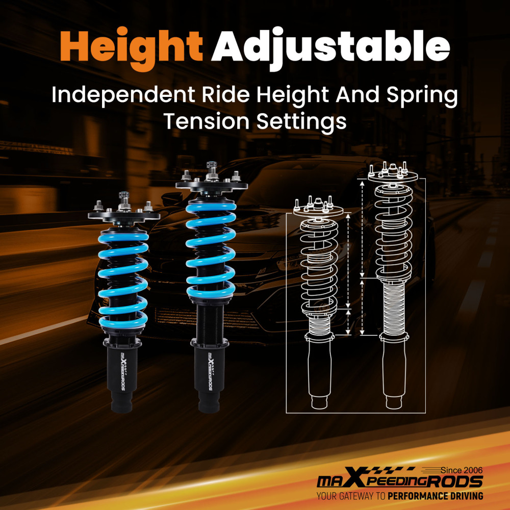 MaXpeedingrods Adjustable Coilovers Lowering Kit Compatible For Mitsubishi Eclipse 95-99