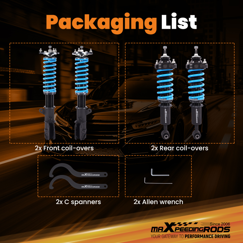 MaXpeedingrods T6 Coilovers Shocks Kit compatible for Mitsubishi Eclipse Cross AWD/Compatible for FWD 18+