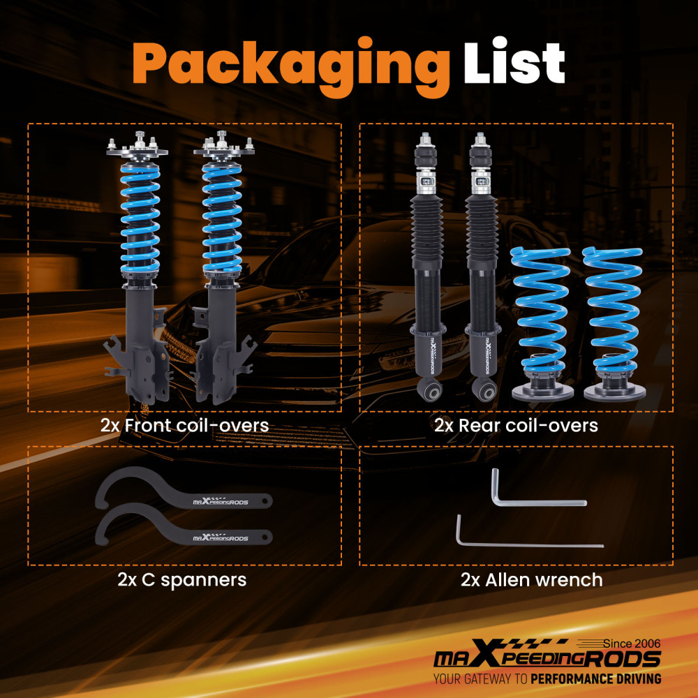 MaXpeedingrods T6 Coilover Struts compatible for Infiniti FX35 FX45 (S50) AWD / RWD 03-08