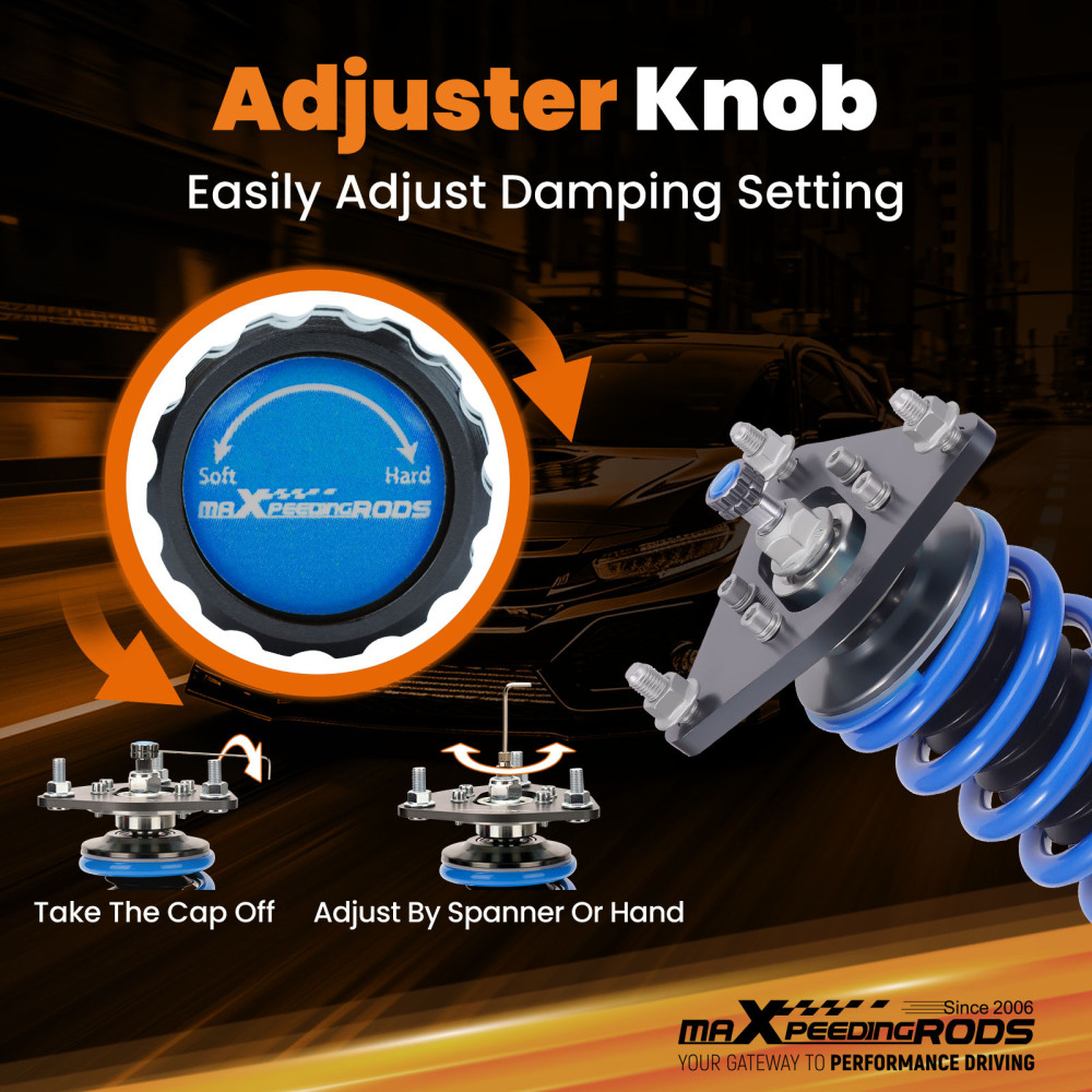 MaXpeedingrods T6 Coilovers 24 Way Damper Lowering Kit compatible for Kia Forte 2014-2018