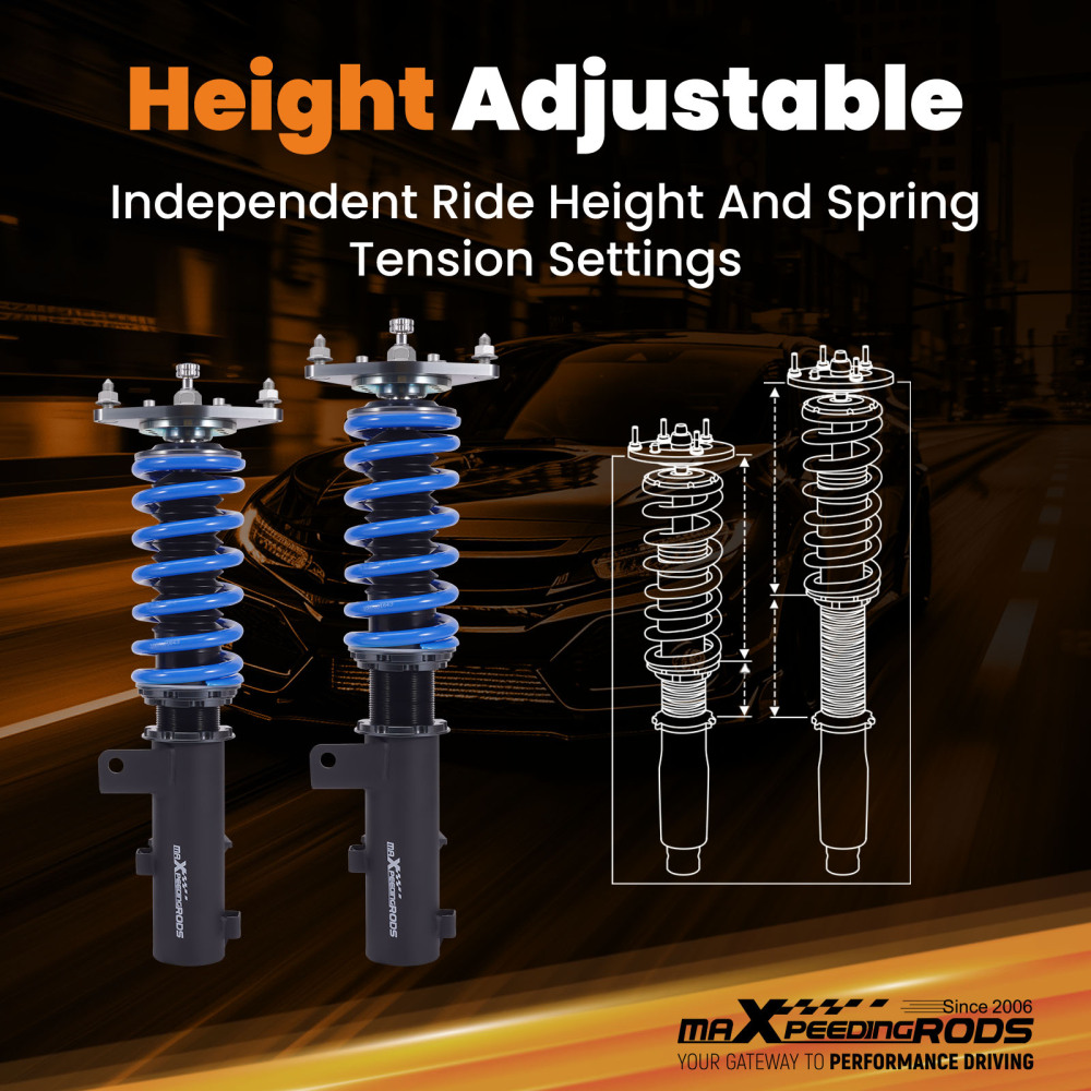 MaXpeedingrods T6 Coilovers 24 Way Damper Lowering Kit compatible for Kia Forte 2014-2018