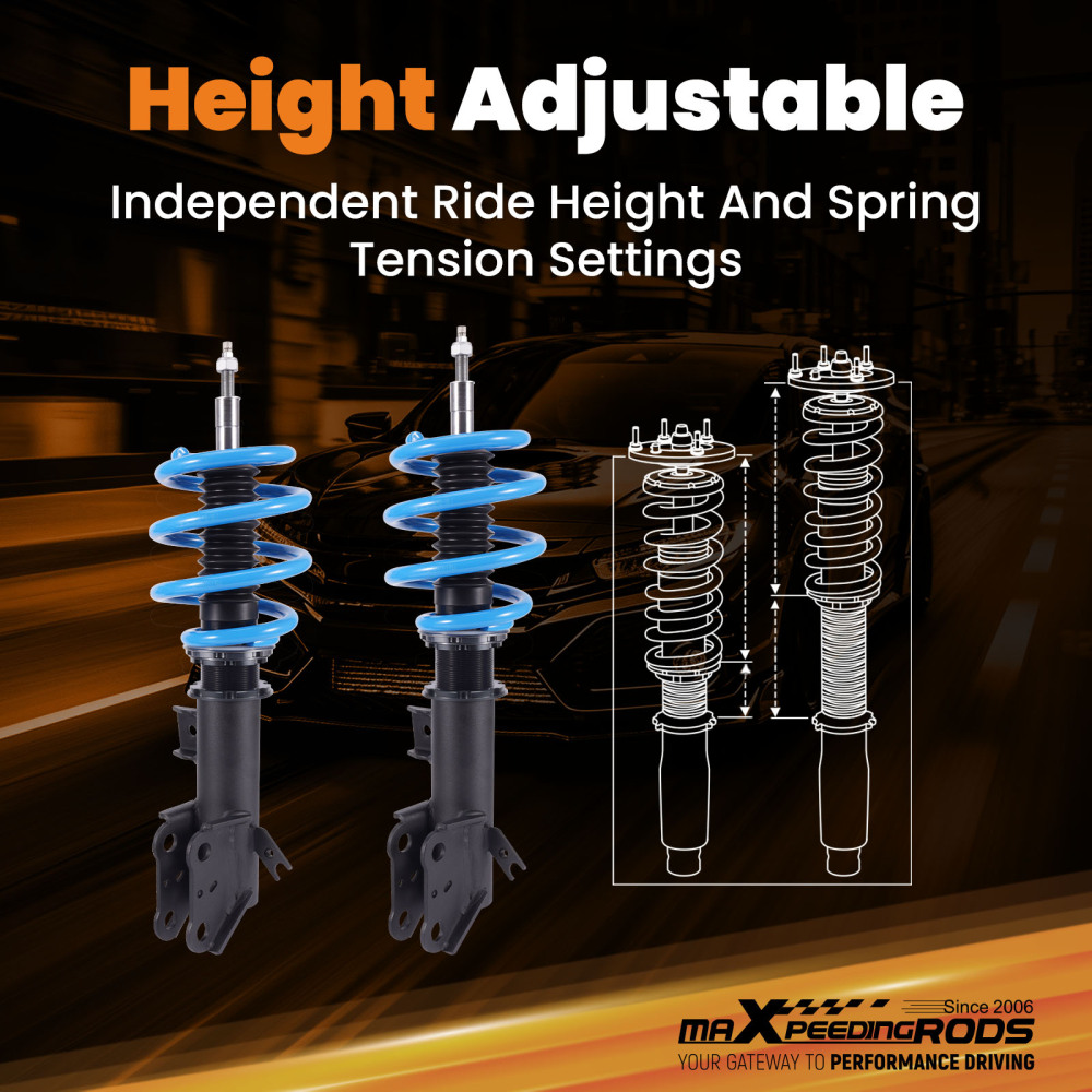 MaXpeedingrods T6 COILOVER 24 Levels Suspension Kit compatible for Ford Fusion 2013-2020