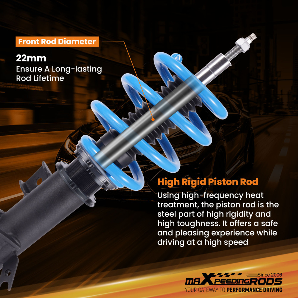 MaXpeedingrods T6 COILOVER 24 Levels Suspension Kit compatible for Ford Fusion 2013-2020