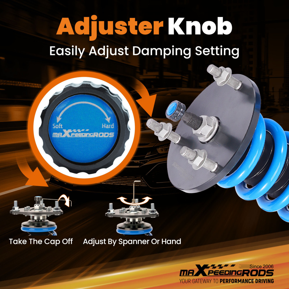 Coilovers Lowering Kit 24 Way ADJUSTABLE Damping compatible for LEXUS GS350/GS450h 13-20