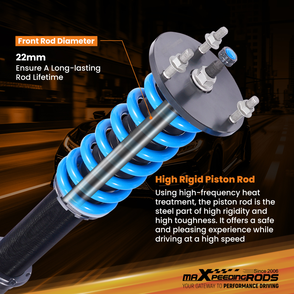 Coilovers Lowering Kit 24 Way ADJUSTABLE Damping compatible for LEXUS GS350/GS450h 13-20