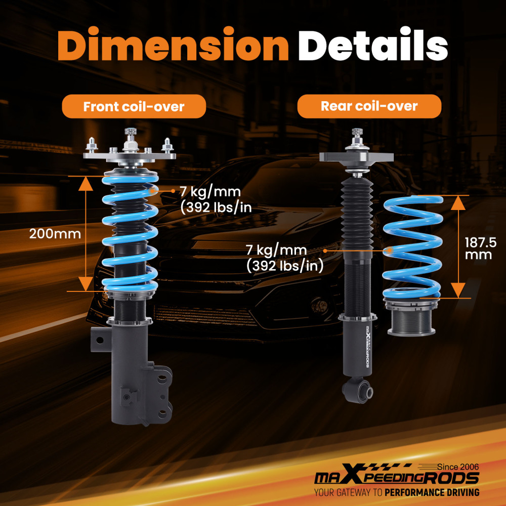 COILOVER STRUT SUSPENSION compatible for HYUNDAI GENESIS COUPE 10-16 ADJUSTABLE DAMPER