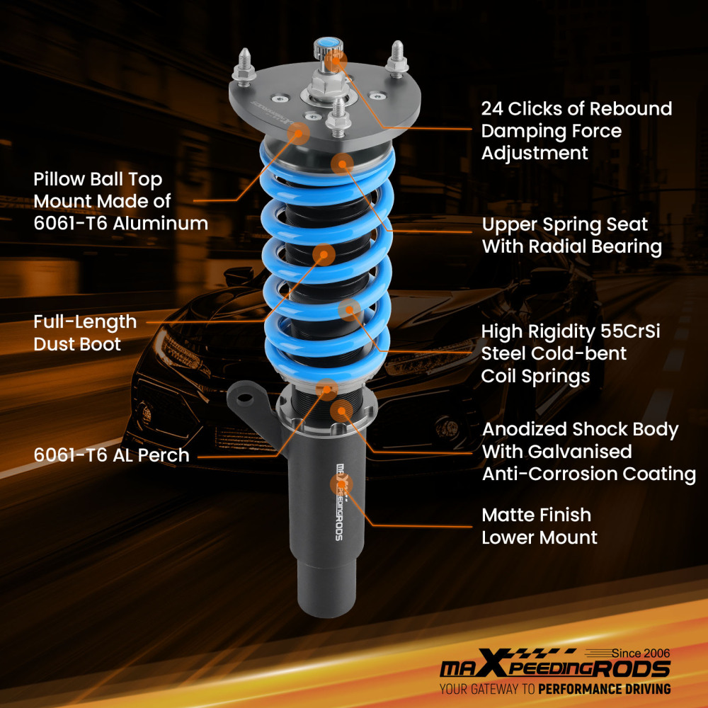 Amortiguadores Suspensión roscad compatible para Seat Leon III 3 5F 2012-2019 1.4 1.6 2.0