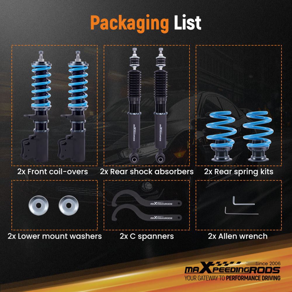 T6 Adjustable Coilovers compatible for Holden Commodore VR VS Sedan Wagon Ute 1993-1997