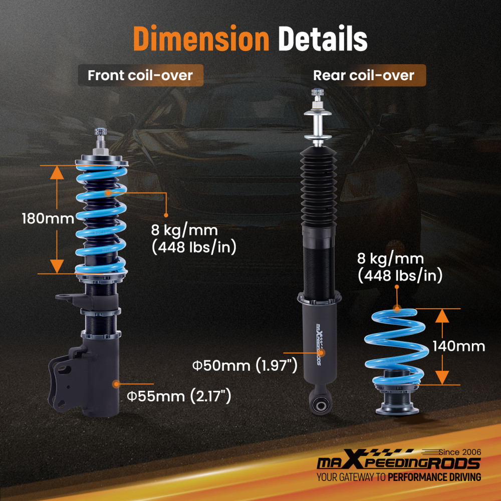 T6 Adjustable Coilovers compatible for Holden Commodore VR VS Sedan Wagon Ute 1993-1997