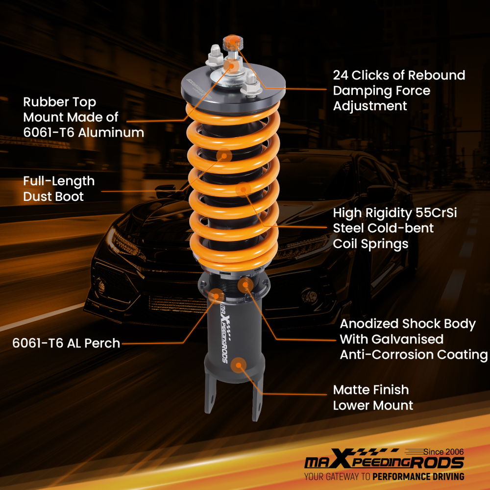 24 Ways Adj.Damper Coilover compatible for Honda Civic EG EH EJ 92-95 Integra 3rd 1994–2001