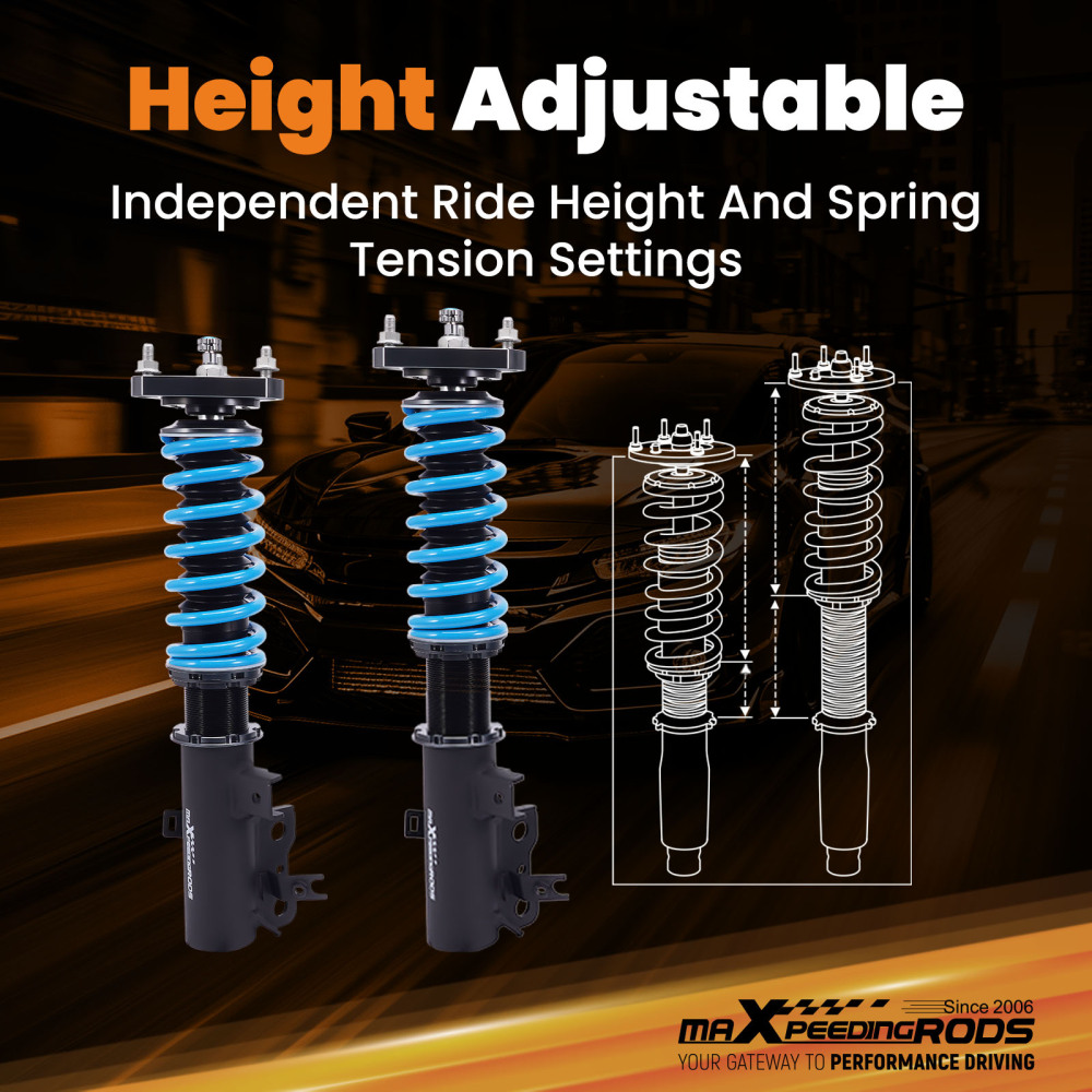 24 Level Damper Adjustable Coilovers Suspension Kit compatible for Acura ILX 2016-2021