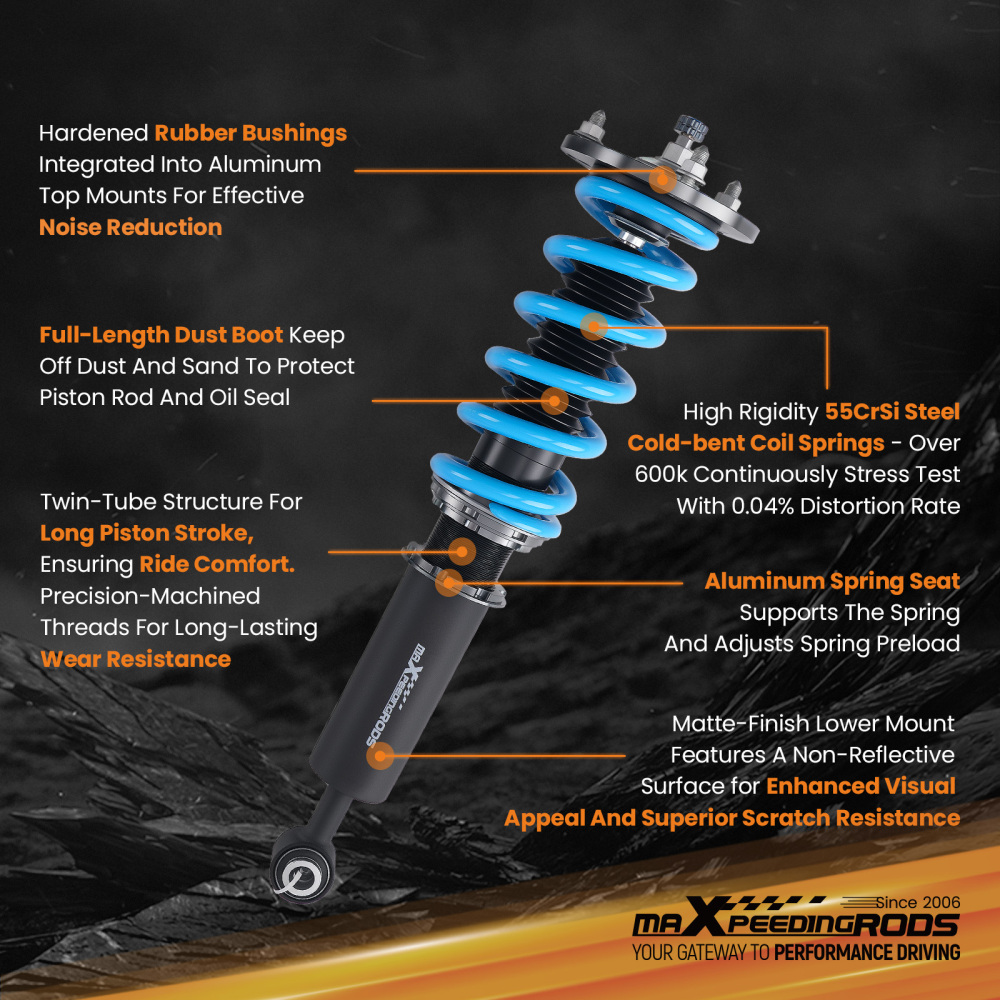 MaXpeedingrods Street Coilovers Lowering Kit compatible for Lexus LS430 LS 430 2001-06
