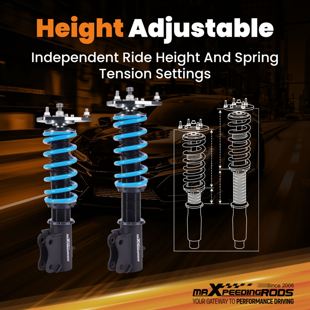 MaXpeedingrods COT6 Coilovers Suspension compatible for Mitsubishi Lancer 2002 03 04 05 06 lowering kit