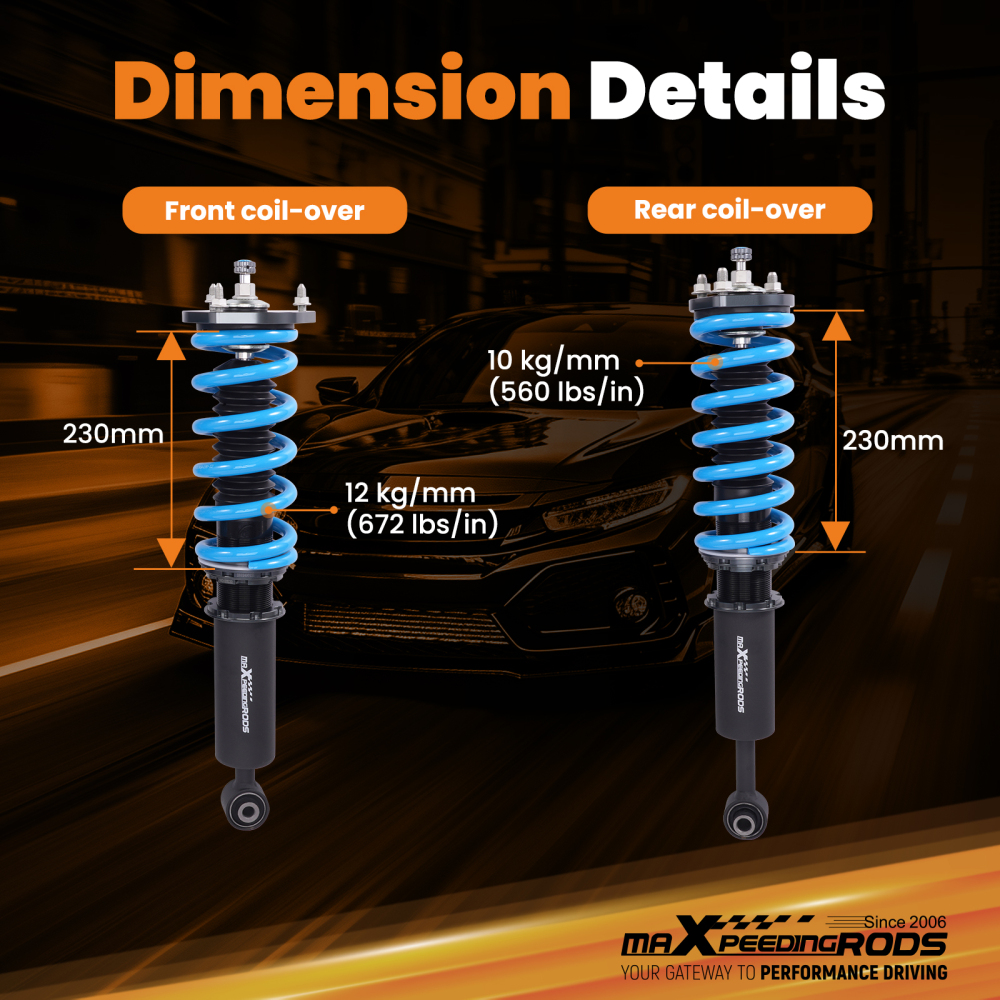 24 Ways Adjustable Coilover Coilovers compatible for Lexus IS300 JCE10 IS200 GXE10 Sedan