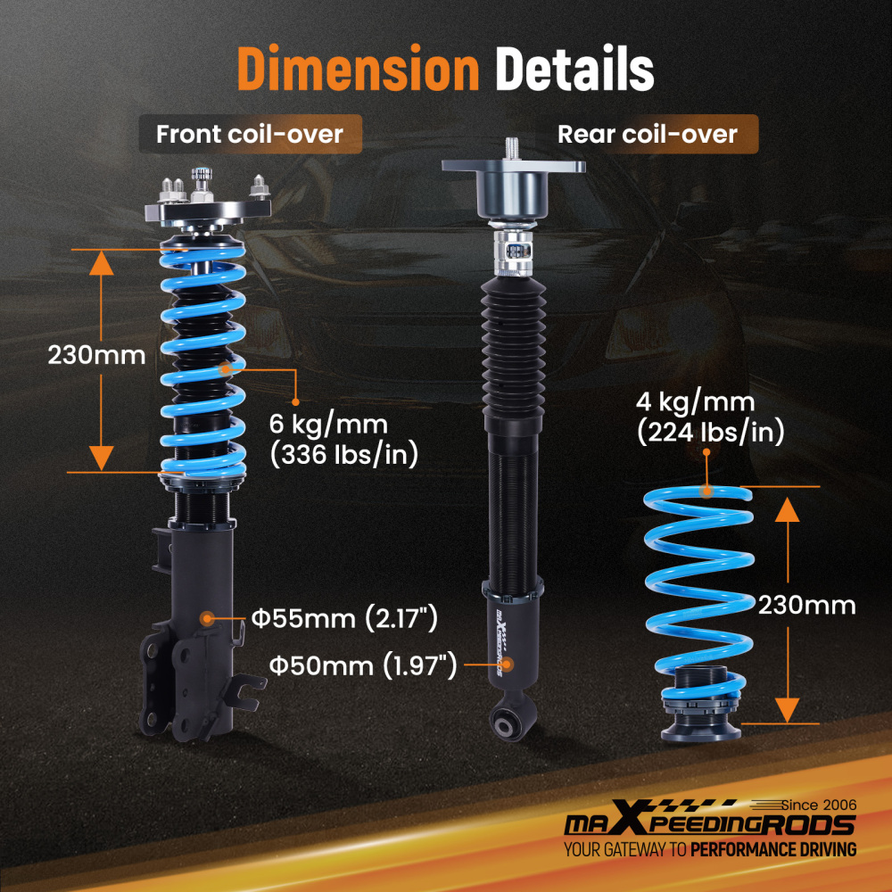 T6 Coilovers Suspension Kit compatible for Mazda 3 BM/BN 2014-2018