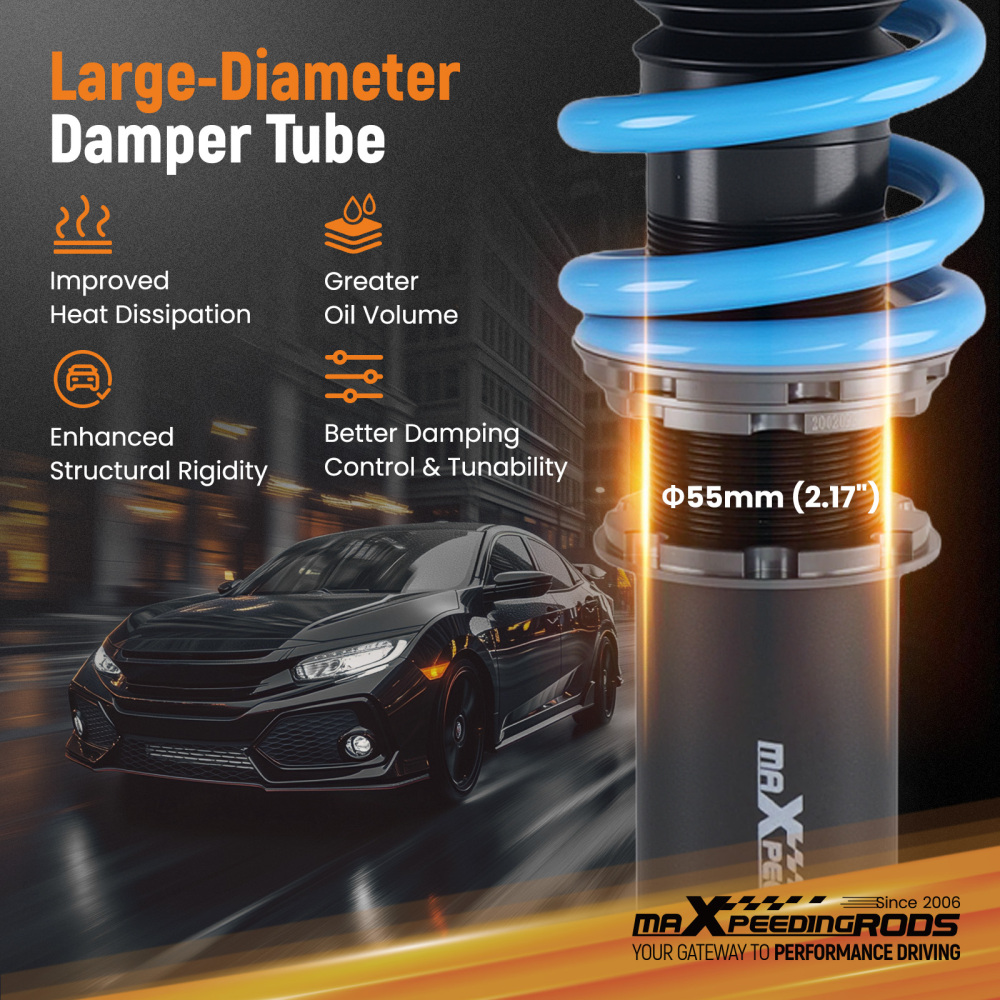 Coilover Struts compatible for Mazda RX7 FC FC3S 86-91 Coilovers 24 ways adjustable Damper Lowering Kit