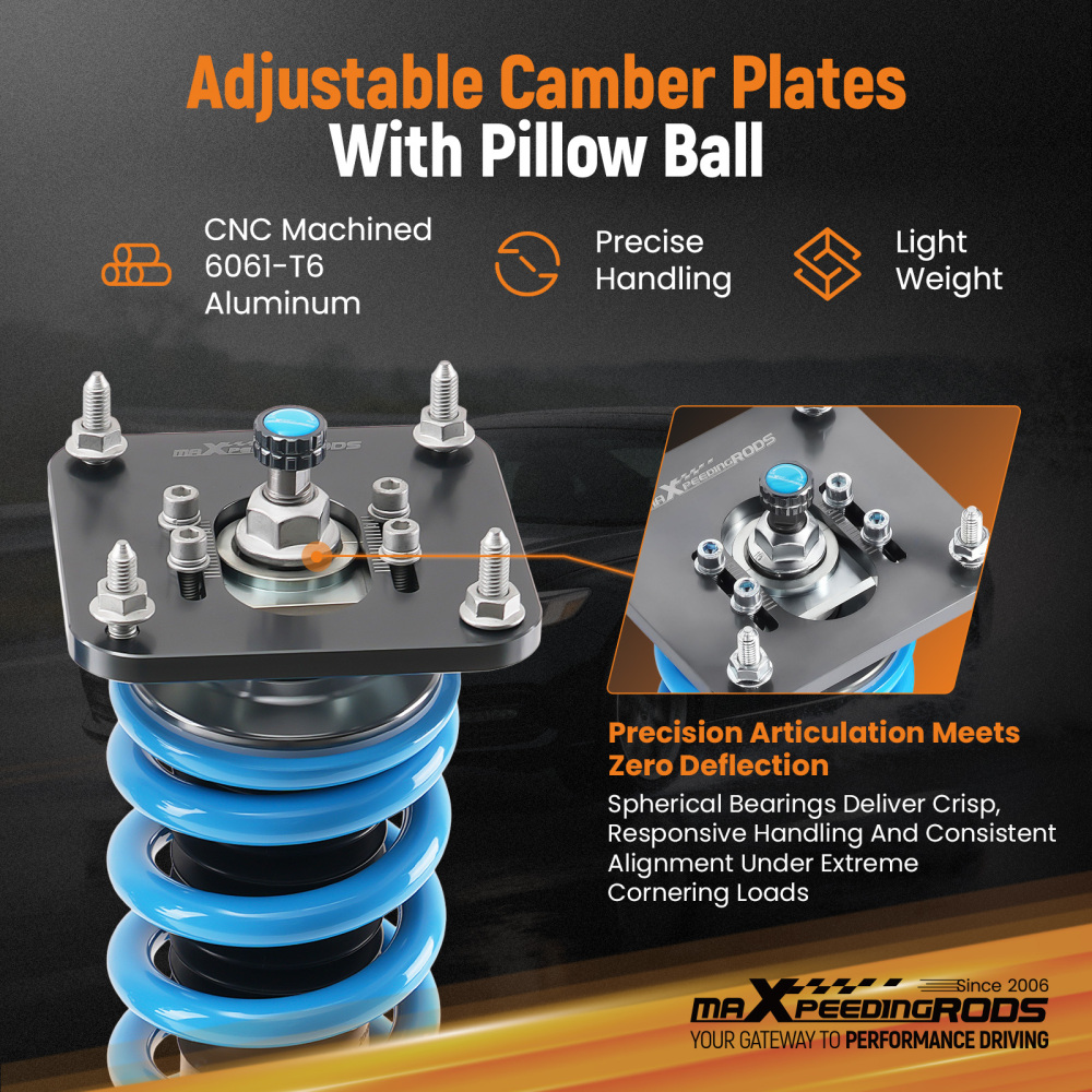 Coilover Struts compatible for Mazda RX7 FC FC3S 86-91 Coilovers 24 ways adjustable Damper Lowering Kit