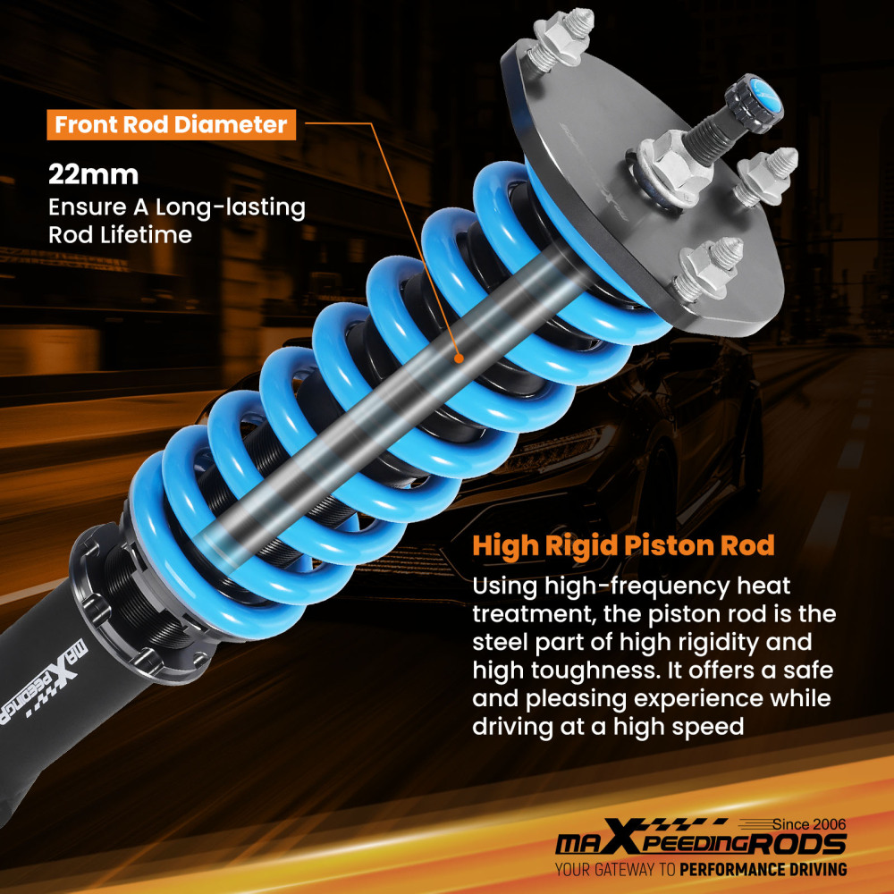 24 Way Damper Coilovers Shock+Spring Kit compatible for Mazda Miata MX5 06-15 NC