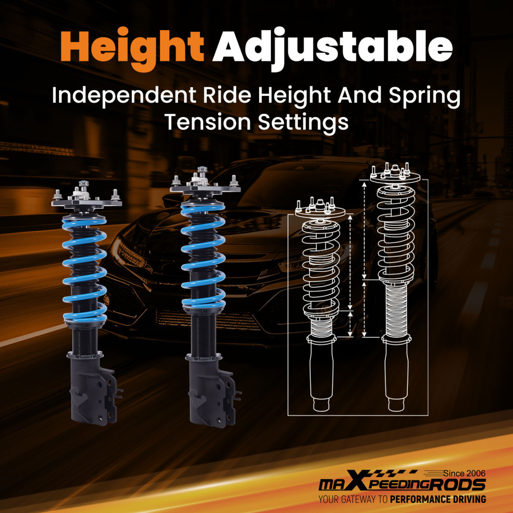 MaXpeedingrods T6 Coilover Suspension Kit compatible for Mitsubishi Mirage 1997-2001
