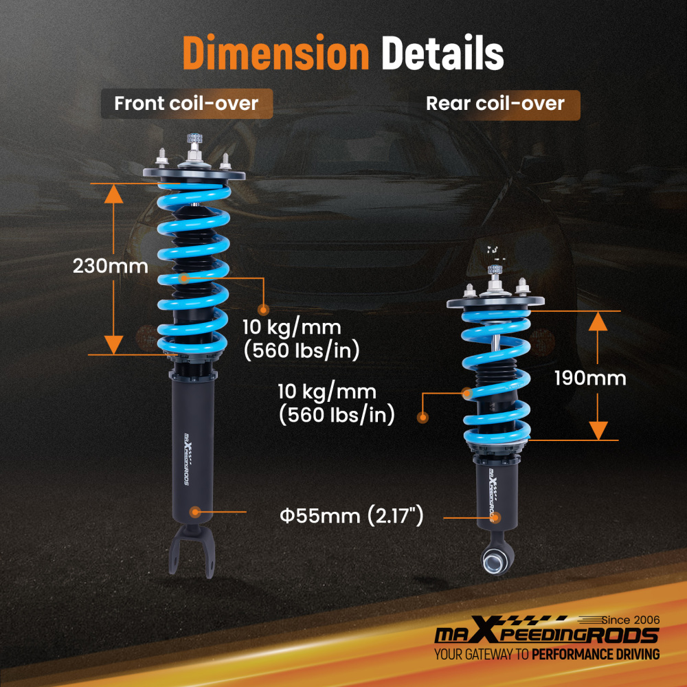 MaXpeedingrods T6 Coilovers Suspension Kit For 99-02 compatible for NISSAN SKYLINE R34 GT-S GTS
